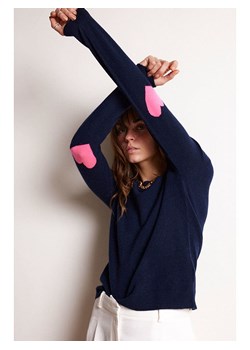 Maison Héritage Cashmere Kaszmirowy sweter w kolorze granatowym ze sklepu Limango Polska w kategorii Swetry damskie - zdjęcie 187538596