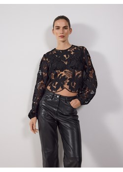 Reserved - Bluzka z haftowanym wzorem - czarny ze sklepu Reserved w kategorii Bluzki damskie - zdjęcie 187538666