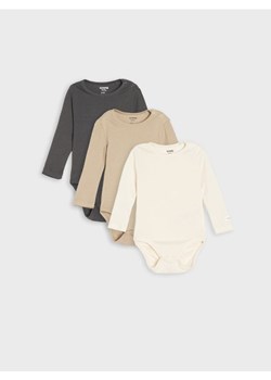 Sinsay - Bawełniane body 3 pack - kremowy ze sklepu Sinsay w kategorii Body niemowlęce - zdjęcie 187538795