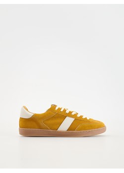 Reserved - Skórzane sneakersy ze wstawkami - pomarańczowy ze sklepu Reserved w kategorii Trampki damskie - zdjęcie 187539148