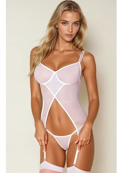 Zmysłowy biały komplet damski gorset i stringi Adelina, Kolor biały, Rozmiar L/XL, Avanua ze sklepu Intymna w kategorii Gorsety - zdjęcie 187539425