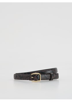 Reserved - Pasek z tłoczonym wzorem - ciemnobrązowy ze sklepu Reserved w kategorii Paski damskie - zdjęcie 187539959