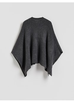 Reserved - Sweter ponczo z paskiem - ciemnoszary ze sklepu Reserved w kategorii Bluzki damskie - zdjęcie 187539999