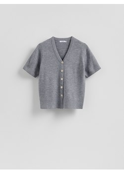 Reserved - Kardigan z dekoracyjnymi guzikami - szary ze sklepu Reserved w kategorii Swetry damskie - zdjęcie 187540118