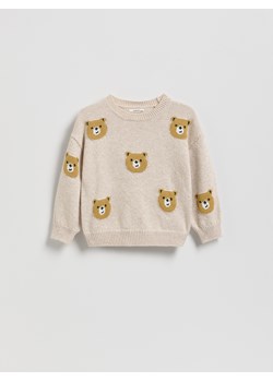 Reserved - Sweter ze wzorem - beżowy ze sklepu Reserved w kategorii Swetry chłopięce - zdjęcie 187540159