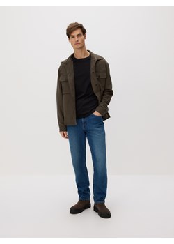 Reserved - Longsleeve regular z przeszyciami - ciemnoszary ze sklepu Reserved w kategorii T-shirty męskie - zdjęcie 187540167