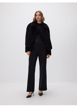 Reserved - Szerokie spodnie ze strassem - czarny ze sklepu Reserved w kategorii Spodnie damskie - zdjęcie 187540309