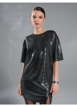 Sinsay - Spódnica mini z połyskiem - srebrny ze sklepu Sinsay w kategorii Spódnice - zdjęcie 187540677