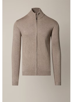 Sweter Beżowy Rozpinany z Wiskozą Riki ze sklepu Lancerto S.A. w kategorii Swetry męskie - zdjęcie 187541059