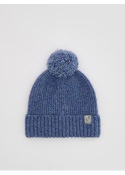 Reserved - Czapka z pomponem - granatowy ze sklepu Reserved w kategorii Czapki dziecięce - zdjęcie 187541136