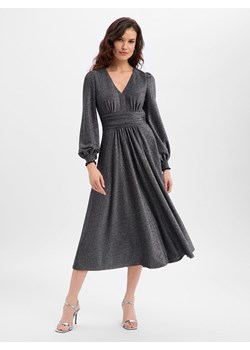 Ambiance Damska sukienka wieczorowa Kobiety srebrny wypukły wzór tkaniny ze sklepu vangraaf w kategorii Sukienki - zdjęcie 187541556