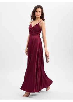 Marie Lund Damska sukienka wieczorowa Kobiety Sztuczne włókno bordowy jednolity ze sklepu vangraaf w kategorii Sukienki - zdjęcie 187541557