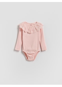 Reserved - Body z kołnierzykiem - pastelowy róż ze sklepu Reserved w kategorii Body niemowlęce - zdjęcie 187541607