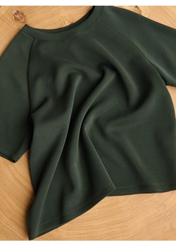 Reserved - T-shirt z modalem - ciemnozielony ze sklepu Reserved w kategorii Bluzki damskie - zdjęcie 187541708