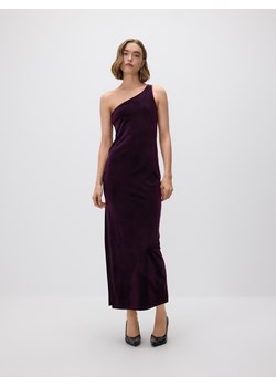 Reserved - Sukienka na jedno ramię - ciemnofioletowy ze sklepu Reserved w kategorii Sukienki - zdjęcie 187541729