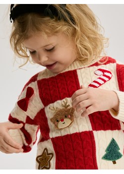Reserved - Świąteczny sweter z aplikacją - wielobarwny ze sklepu Reserved w kategorii Swetry dziewczęce - zdjęcie 187541788