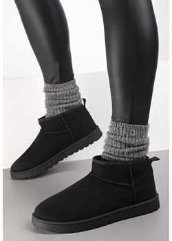 Czarne Śniegowce Actilea ze sklepu born2be.pl w kategorii Śniegowce damskie - zdjęcie 187541896