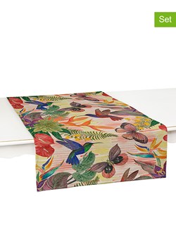 Madre Selva Bieżniki (2 szt.) &quot;Colourful Jungle&quot; ze wzorem - 150 x 50 cm ze sklepu Limango Polska w kategorii Obrusy i bieżniki - zdjęcie 187542987