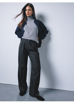 Mohito - Spodnie z dodatkiem wełny - czarny ze sklepu Mohito w kategorii Spodnie damskie - zdjęcie 187543786