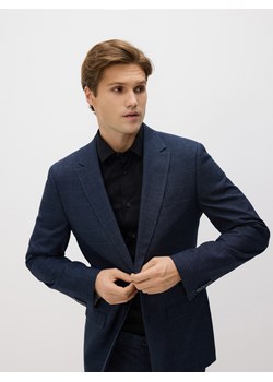 Reserved - Marynarka slim fit z domieszką wiskozy - granatowy ze sklepu Reserved w kategorii Marynarki męskie - zdjęcie 187543926