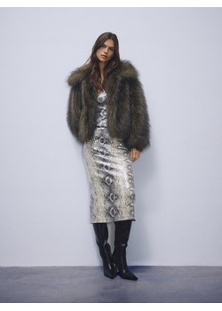 Reserved - Sukienka midi w zwierzęcy wzór - wielobarwny ze sklepu Reserved w kategorii Sukienki - zdjęcie 187544146