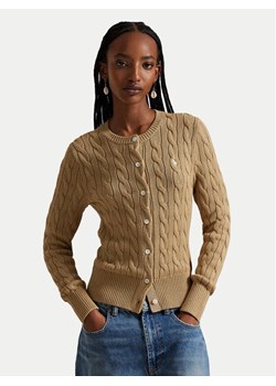 Polo Ralph Lauren Kardigan 211971868502 Beżowy Regular Fit ze sklepu MODIVO w kategorii Swetry damskie - zdjęcie 187545348