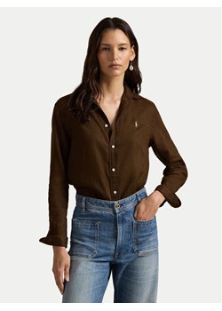 Polo Ralph Lauren Koszula 211970730508 Brązowy Regular Fit ze sklepu MODIVO w kategorii Koszule damskie - zdjęcie 187545359