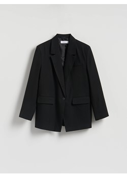Reserved - Marynarka z wiskozą - czarny ze sklepu Reserved w kategorii Marynarki damskie - zdjęcie 187545805