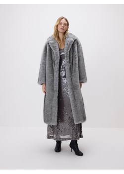 Reserved - Płaszcz z imitacji futra - jasnoszary ze sklepu Reserved w kategorii Futra damskie - zdjęcie 187545918