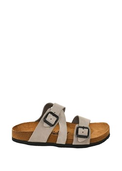 Moosefield Skórzane klapki w kolorze szarym ze sklepu Limango Polska w kategorii Klapki damskie - zdjęcie 187546018