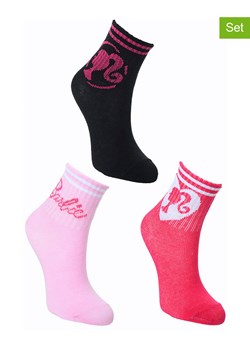 Barbie Skarpety (3 pary) &quot;Barbie&quot; ze wzorem ze sklepu Limango Polska w kategorii Skarpetki dziecięce - zdjęcie 187546517