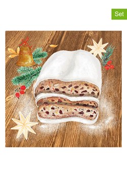 ppd Serwetki (40 szt.) &quot;Christstollen&quot; w kolorze jasnobrązowo-białym ze sklepu Limango Polska w kategorii Akcesoria kuchenne - zdjęcie 187546726