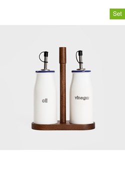 Homla 3-częściowy zestaw &quot;Modern Hamptons&quot; w kolorze brązowo-białym - 17 x 21 cm ze sklepu Limango Polska w kategorii Naczynia - zdjęcie 187546866