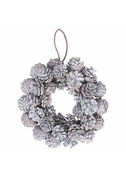 Villa d´Este Wieniec dekoracyjny &quot;Pinecone&quot; w kolorze białym - Ø 28 cm ze sklepu Limango Polska w kategorii Dekoracje bożonarodzeniowe - zdjęcie 187546906