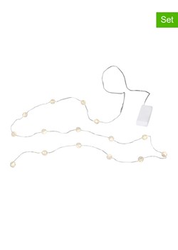 Hollybell Łańcuchy świetlne LED (2 szt.) w kolorze białej bieli - 190 cm ze sklepu Limango Polska w kategorii Oświetlenie - zdjęcie 187546925