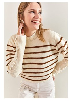 Bianco Lucci Sweter w kolorze beżowo-jasnobrązowym ze sklepu Limango Polska w kategorii Swetry damskie - zdjęcie 187546947