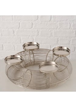 Boltze Świecznik &quot;Ringvi&quot; w kolorze srebrnym - wys. 12 x  Ø 12 cm ze sklepu Limango Polska w kategorii Świeczniki - zdjęcie 187547007