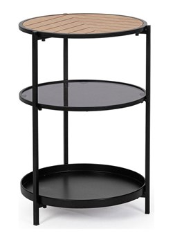 Bizzotto Stolik &quot;Haldor&quot; w kolorze czarno-beżowym - wys. 60,5 x Ø 40 cm ze sklepu Limango Polska w kategorii Stoliki kawowe - zdjęcie 187547009