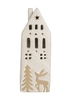 Clayre &amp; Eef Dekoracyjny domek LED w kolorze kremowym - 9 x 24 x 7 cm ze sklepu Limango Polska w kategorii Dekoracje - zdjęcie 187547146