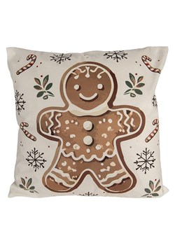 Clayre &amp; Eef Poszewka w kolorze beżowo-brązowym na poduszkę - 45 x 45 cm ze sklepu Limango Polska w kategorii Poduszki dekoracyjne - zdjęcie 187547159