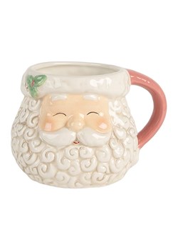 Clayre &amp; Eef Kubek jumbo w kolorze biało-jasnoróżowym - 550 ml ze sklepu Limango Polska w kategorii Dzbanki i zaparzacze - zdjęcie 187547165