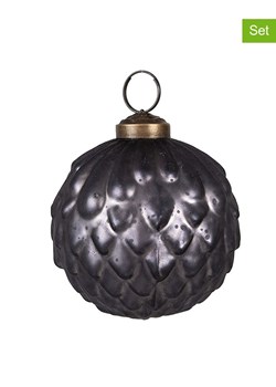 Clayre &amp; Eef Bombki (2 szt.) w kolorze fioletowym - Ø 8 cm ze sklepu Limango Polska w kategorii Dekoracje bożonarodzeniowe - zdjęcie 187547186