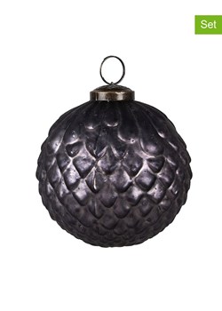 Clayre &amp; Eef Bombki (2 szt.) w kolorze fioletowym - Ø 10 cm ze sklepu Limango Polska w kategorii Dekoracje bożonarodzeniowe - zdjęcie 187547188