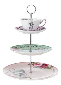 Mikasa Etażerka &quot;Alice In Wonderland&quot; ze wzorem - wys. 34 x Ø 27 cm ze sklepu Limango Polska w kategorii Misy i tace dekoracyjne - zdjęcie 187547258