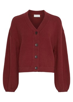 MOSS COPENHAGEN Kardigan &quot;Zafina&quot; w kolorze bordowym ze sklepu Limango Polska w kategorii Swetry damskie - zdjęcie 187547525