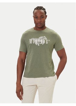 Mustang T-Shirt Austin 1016858 Zielony Regular Fit ze sklepu MODIVO w kategorii T-shirty męskie - zdjęcie 187547757