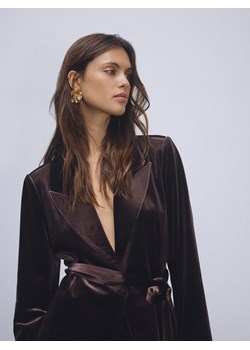 Reserved - Welurowa marynarka - brązowy ze sklepu Reserved w kategorii Kurtki damskie - zdjęcie 187547996