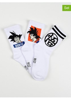 Dragon Ball Skarpety (3 pary) &quot;Dragonball Z&quot; w kolorze białym ze sklepu Limango Polska w kategorii Skarpetki dziecięce - zdjęcie 187548399