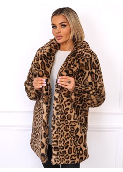 PŁASZCZ FUTRZANY Z KOŁNIERZEM- PANTERKA ze sklepu olika.com.pl w kategorii Futra damskie - zdjęcie 187549015