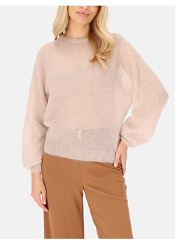 Beżowy lekki sweter damski moherowy L’AF Kora ze sklepu Eye For Fashion w kategorii Swetry damskie - zdjęcie 187549106